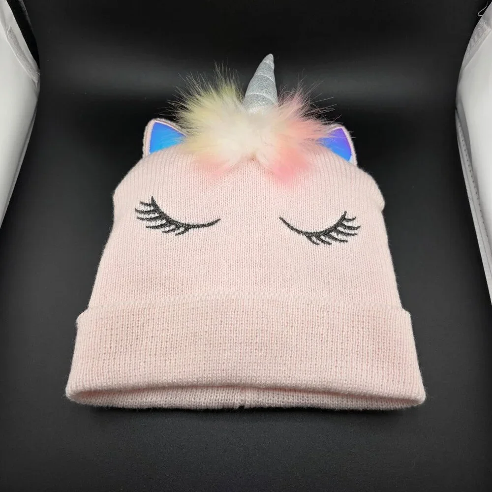 Unicorn Beanie Hat‎ Girls OS Good Condition